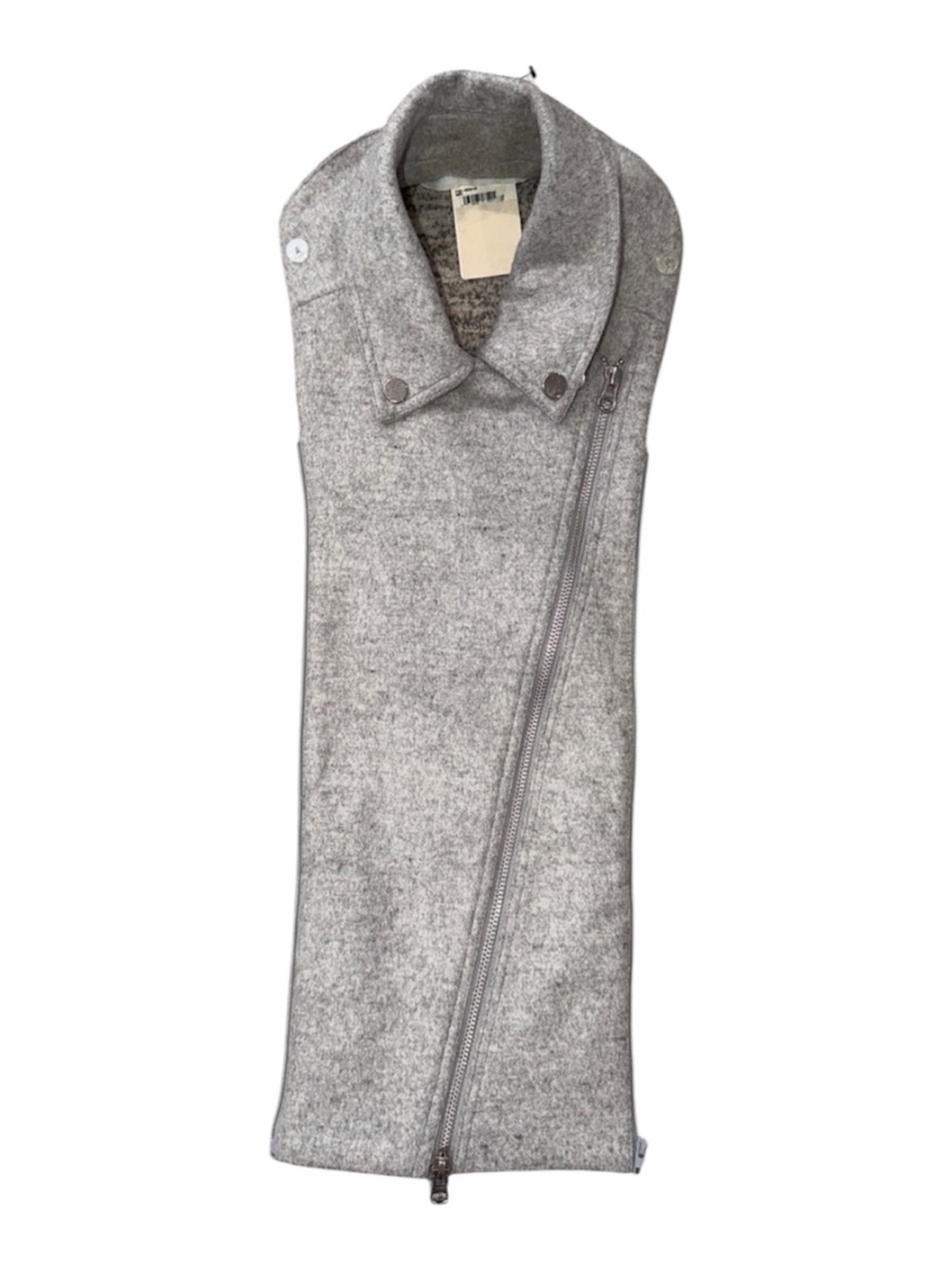 New Veronica Beard Biker Lapel Dickey Grey Wool
